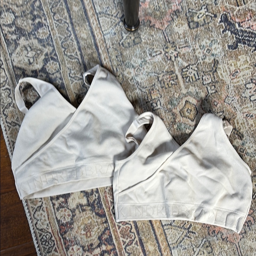 Set of 2 Kindred Bravely Cream Nursing Bras size large BUSTY. Cups not included.
